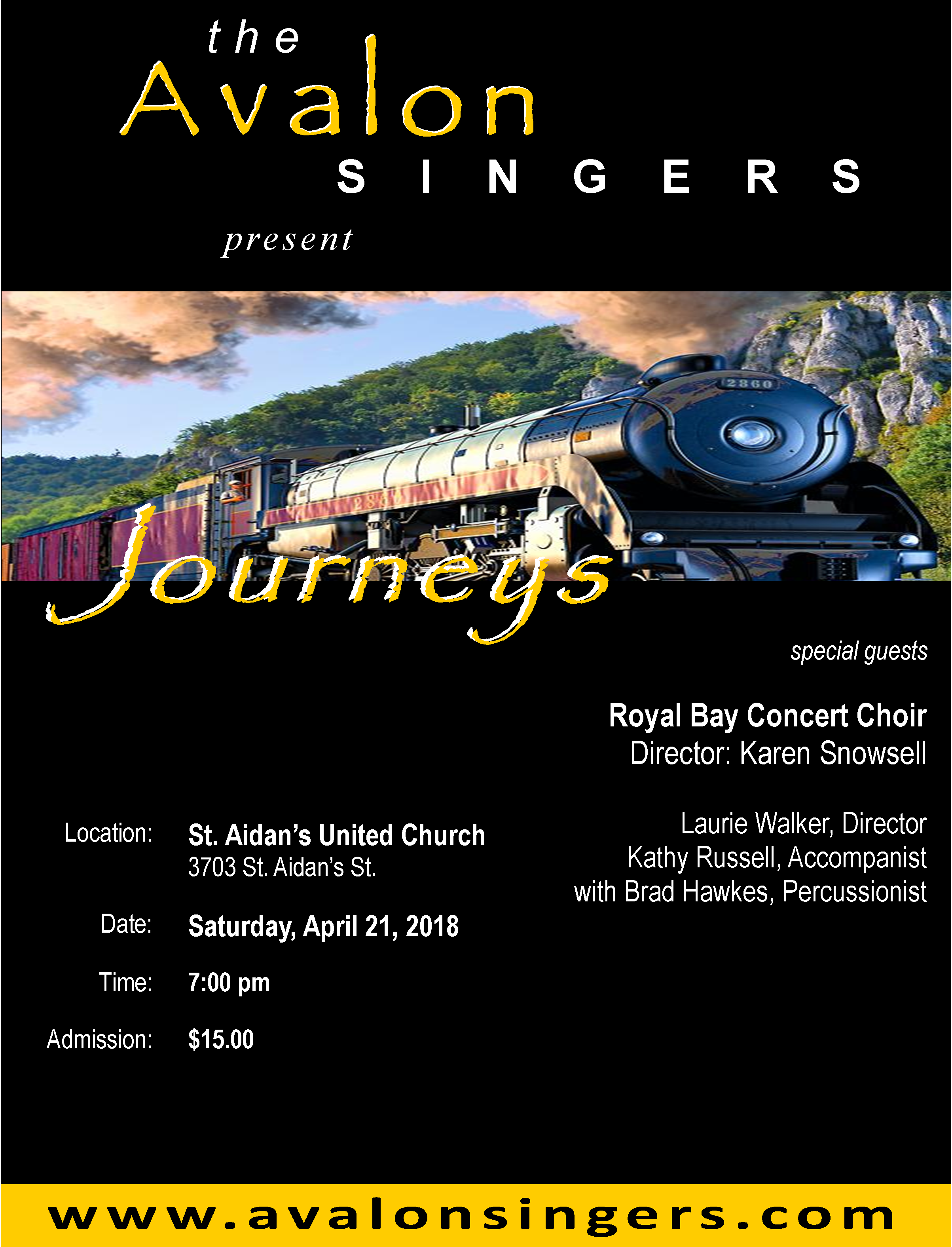 Please join us April 18th, 2018 for JOURNEYS